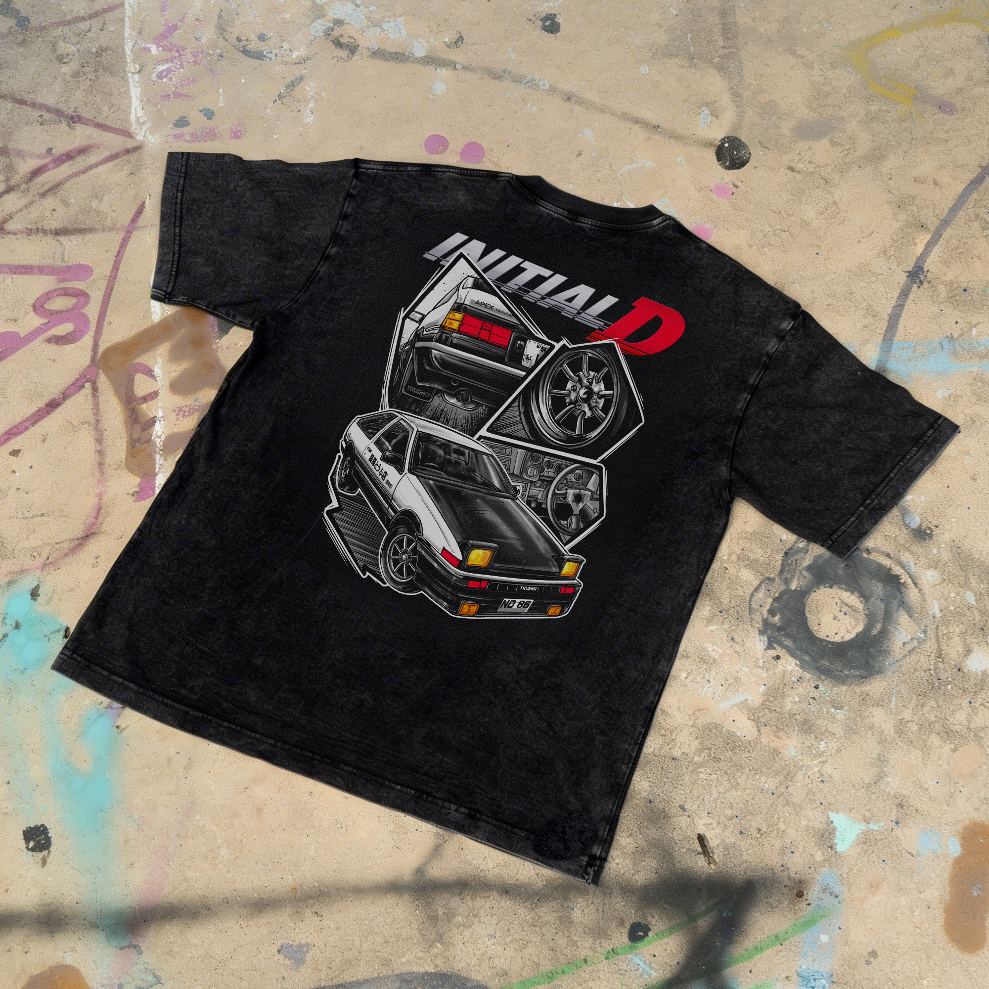 Initial D  - Oversize Tee